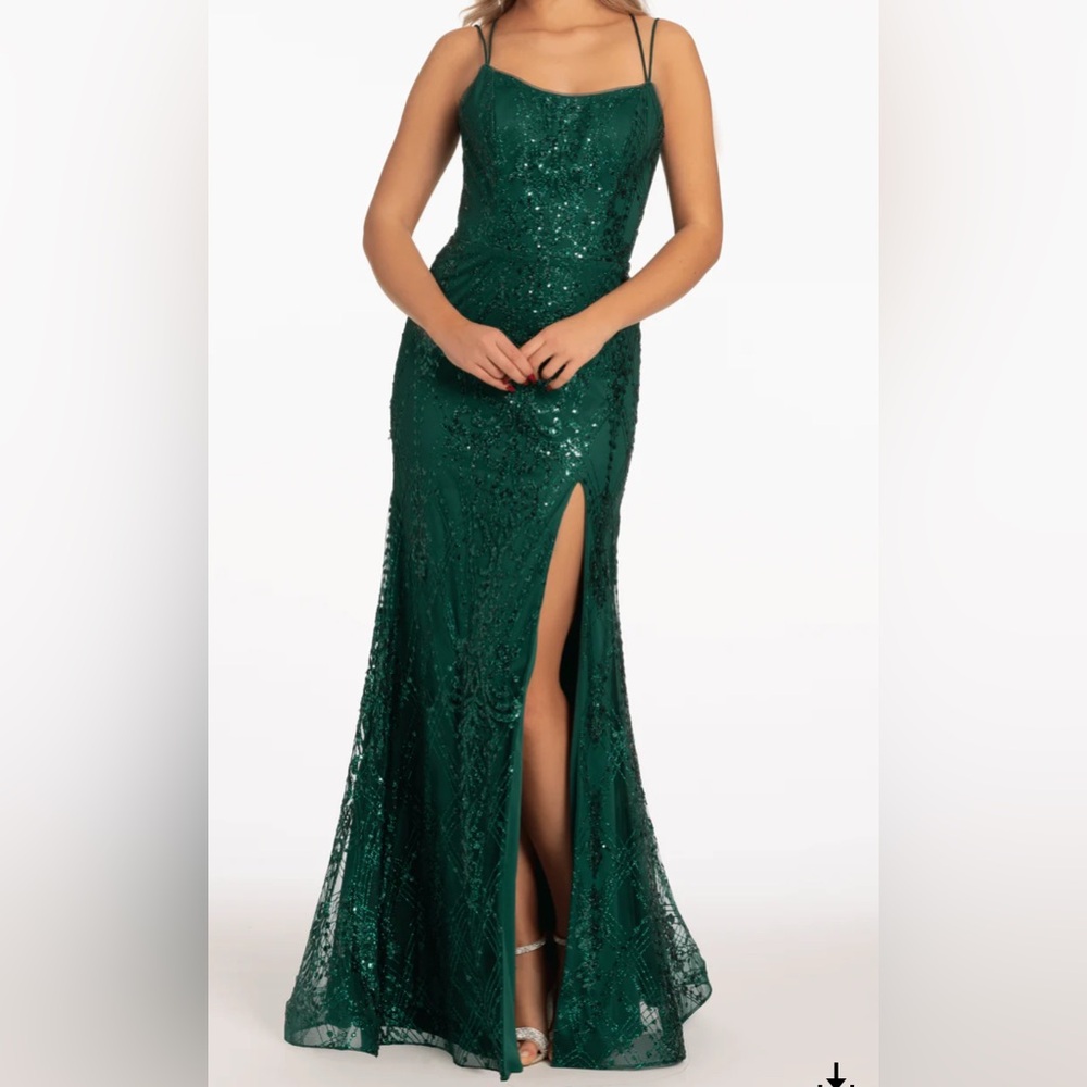 Camille La Vie Strappy Lace Up Back Sequin Mermaid Dress - worn once